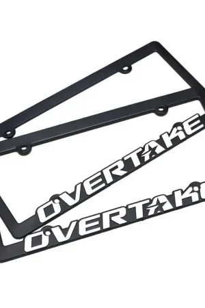 Overtake License Plate Frame Pair Plastic Special Offer