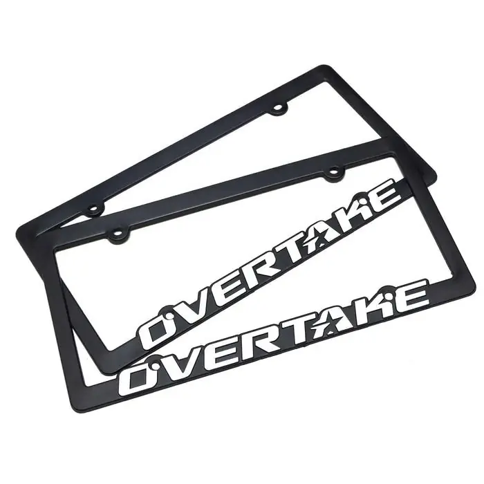 Overtake License Plate Frame Pair Plastic Special Offer