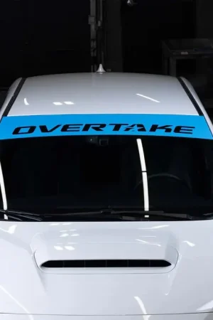 Overtake Windshield Banner Blue Premium