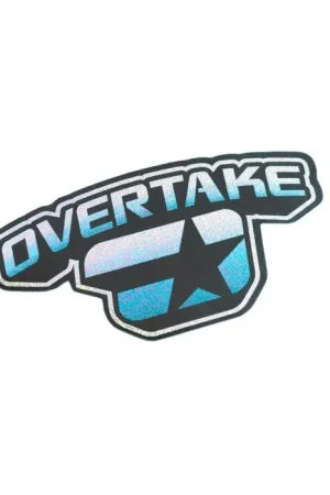 Certified Overtake Blue Glitter Fade Slap Sticker