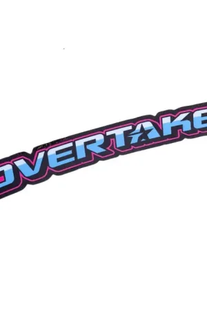 Overtake Retro Text Slap Sticker High Quality