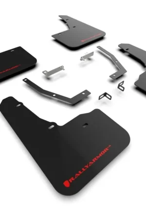Rally Armor UR Mudflaps Black Urethane w/ Red Logo 2025 Forester Original
