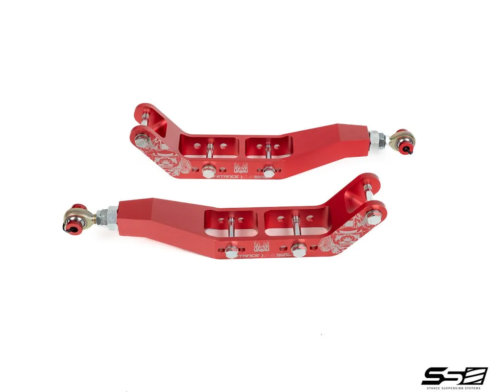 Limited Offer STANCE Suspension Rear Lower Control Arms V2.060mm Drop Red 2015-2024 WRX / 2015-2021 STI / 2013-2024 BRZ/ 2022-2024 GR86 / 2013-2016 FR-S/ 2017-2020 GT86