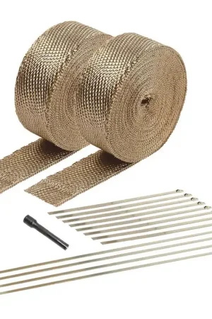 DEI Titanium Exhaust Wrap Kit 2 Inches Wide X 100 Feet Long w/ Stainless Steel Locking Ties and Locking Tie Tool Instant Buy