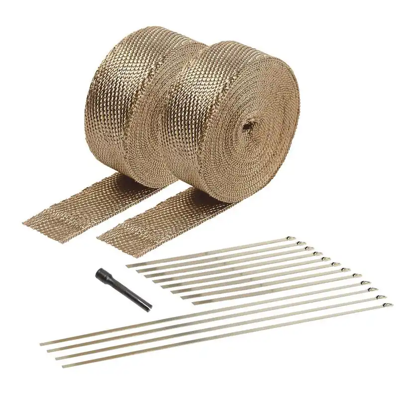 DEI Titanium Exhaust Wrap Kit 2 Inches Wide X 100 Feet Long w/ Stainless Steel Locking Ties and Locking Tie Tool Instant Buy
