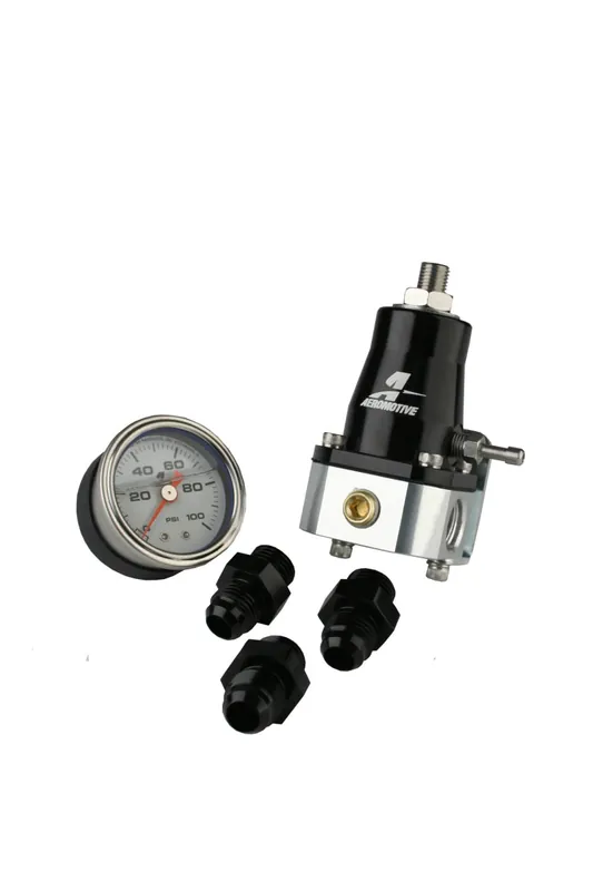 Aeromotive Compact Fuel Pressure Regulator w/ -6AN Fittings and Pressure Gauge Place Order