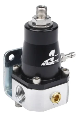 Aeromotive Compact Fuel Pressure Regulator Black w/ Silver ORB-6 Fresh Stock