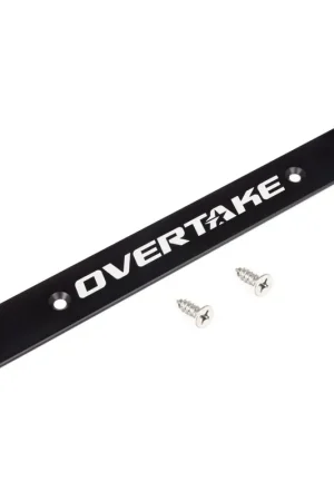 Overtake License Plate Delete Black Universal - Holes 7" Apart Best Price