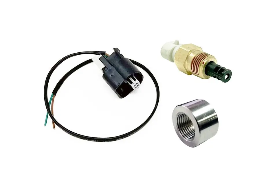 Super Sale Torque Solution Fast Response IAT Sensor GM Style w/ Pigtail and Stainless Weld Bung