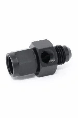 Torque Solution Union Fitting -6AN Female to -6AN Male w/ 1/8 NPT port Weekend Sale