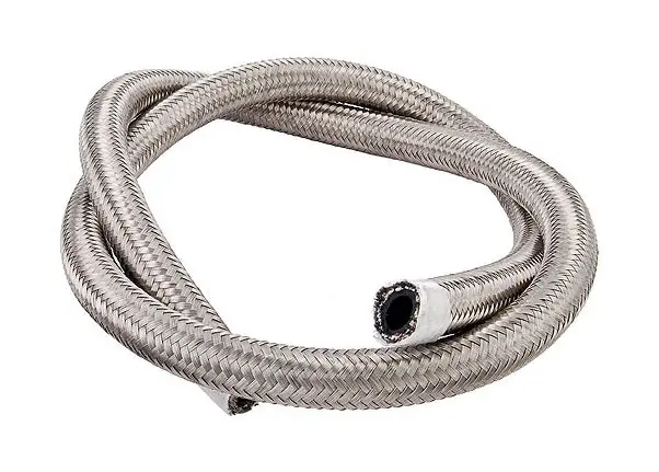Torque Solution Nylon Braided Rubber Hose -6AN 50 Feet Long Secure Checkout