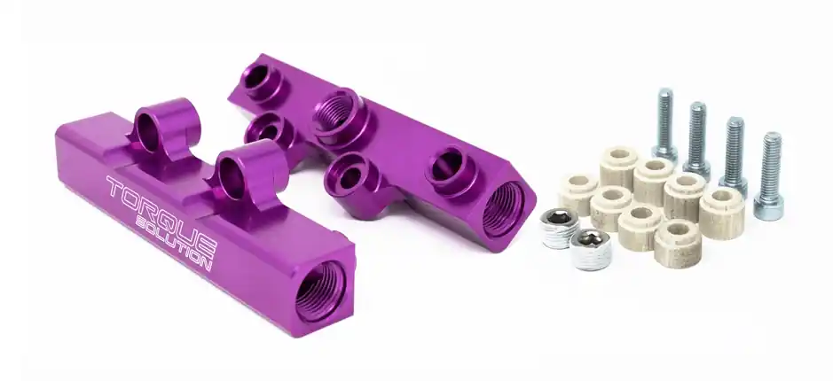 Torque Solution V2 Top Feed Fuel Rail Purple 2002-2014 WRX / 2007-2021 STI / 2008-2012 Legacy GT / 2006-2013 Forester XT Markdown