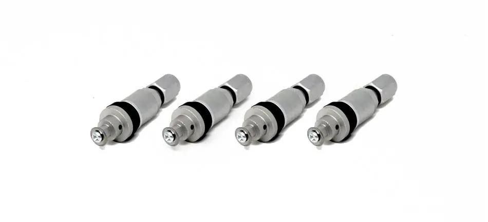 Seasonal Sale Torque Solution Billet TPMS Valve Stem Silver (Set of 4) Most Late Model Subaru Models