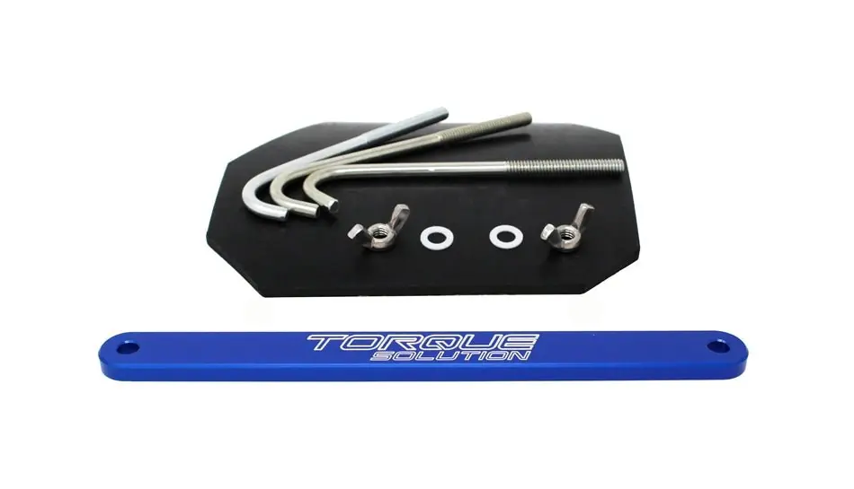 Torque Solution Small Battery Tie Down Blue 2002-2007 WRX / 2004-2007 STI Authentic