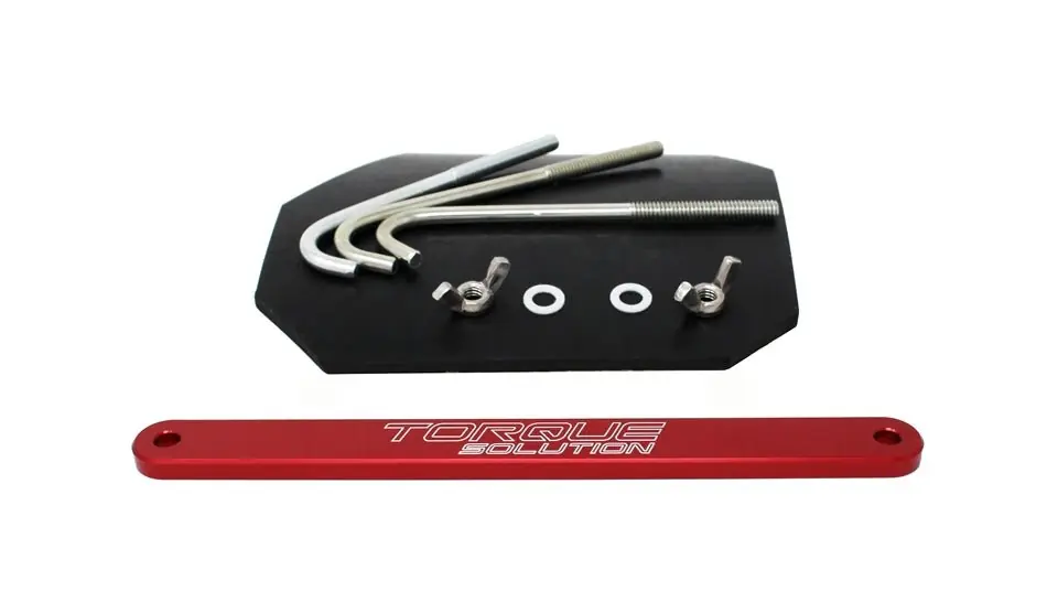 Torque Solution Small Battery Tie Down Red 2002-2007 WRX / 2004-2007 STI Original