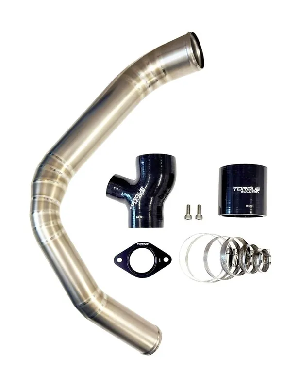 Torque Solution Top Mount Charge Pipe Titanium Brushed Raw 2015-2021 WRX Sale