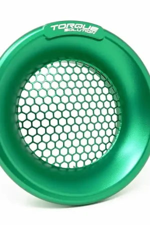 Torque Solution Turbo Velocity Stack Shield Green 4 Inch Inlet Free Shipping