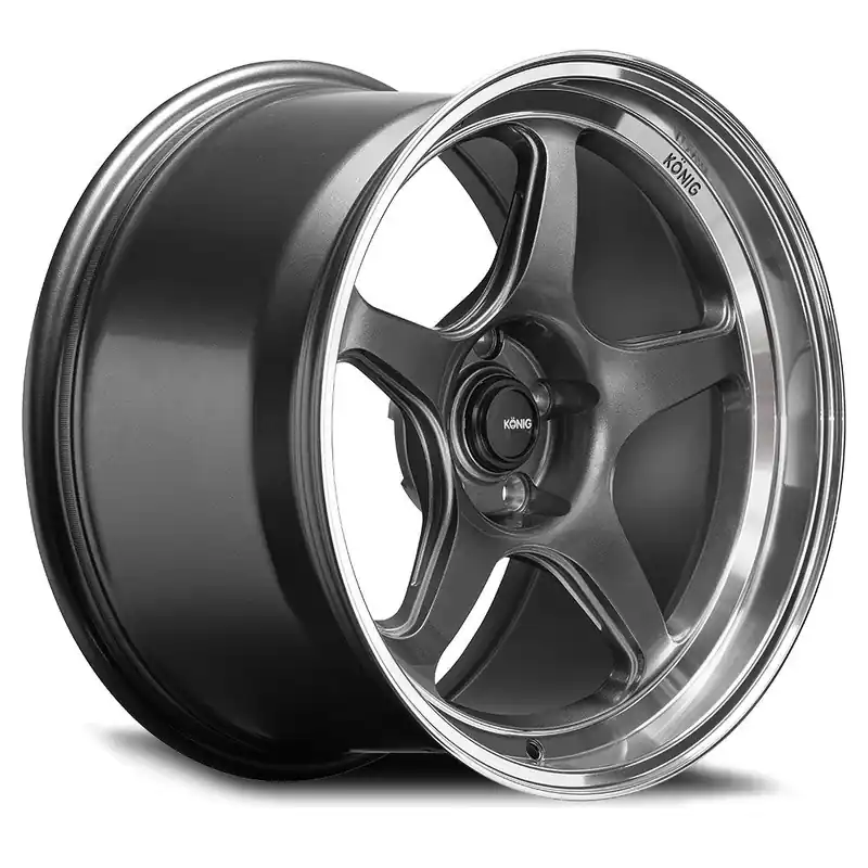 Konig Hyperspec Anthracite Metallic w/ Machined Lip 18x9.0 5x114.3 +42mm Offset Certified