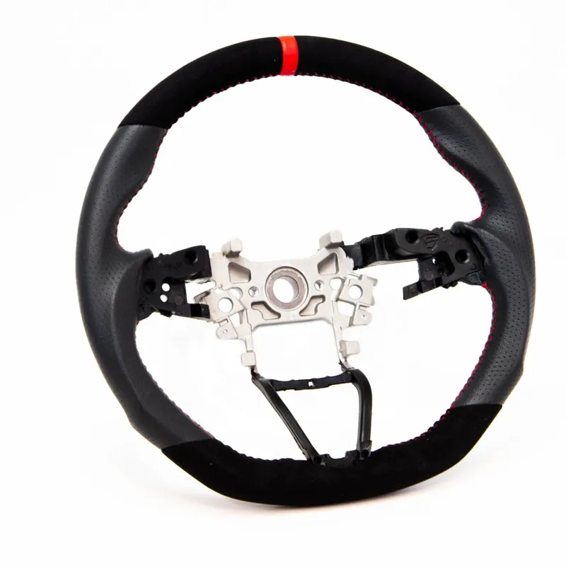 PRL Motorsports Steering Wheel Suede and Leather w/ Red Stripe and Red Stitching 2018-2022 Honda Accord No Minimum Order