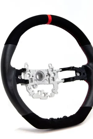 Must Have PRL Motorsports Steering Wheel Suede and Leather w/ Red Stripe and Red Stitching 2022-2025 Honda Civic
