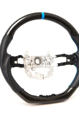 Sale PRL Motorsports Steering Wheel Carbon Fiber and Leather w/ Blue Stripe and Blue Stitching 2022-2025 Honda Civic
