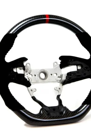 PRL Motorsports Steering Wheel Carbon Fiber and Suede w/ Red Stripe and Red Stitching 2016-2021 Honda Civic Don’t Miss Out