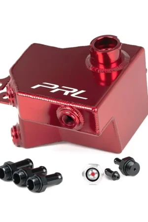 PRL Motorsports Baffled Coolant Expansion Tank Red 2017-2025 Honda Civic Type R / 2016-2021 Honda Civic 1.5T / 2024+ Acura Integra Type S Sale