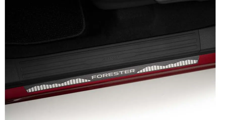 Must Have Subaru OEM Side Sill Plates Front Black w/ Silver Accent 2024-2026 Forester