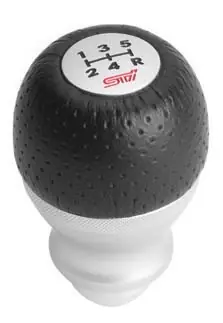 Best Price Subaru OEM STI Perforated Leather and Aluminum Shift Knob 5 Speed Subaru Models