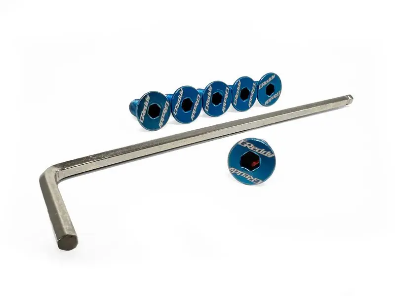 GReddy Steering Wheel Bolt Kit (6-Pieces) Titanium Burnt-Blue Final Sale