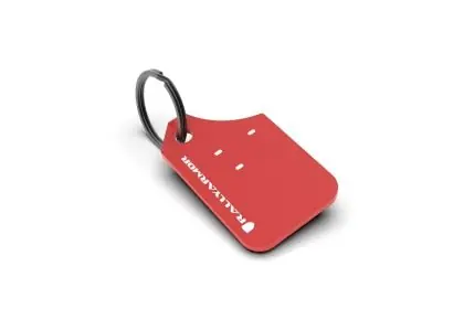 Limited Offer Rally Armor Mini UR Mudflap Keychain Red w/ White Logo