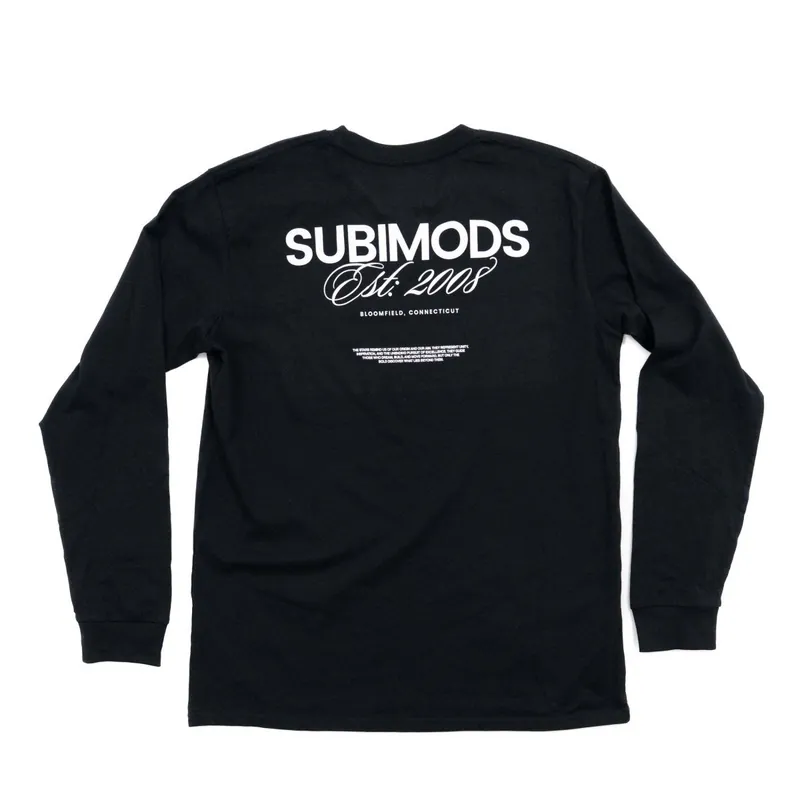 Latest Subimods Official "SM Type 2" Long Sleeve Shirt Black