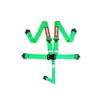Racequip Latch and Link 5 Point Harness Set Green w/ 3 Inch Lap and Shoulder Belts and 2 Inch Sub Belt Last Chance