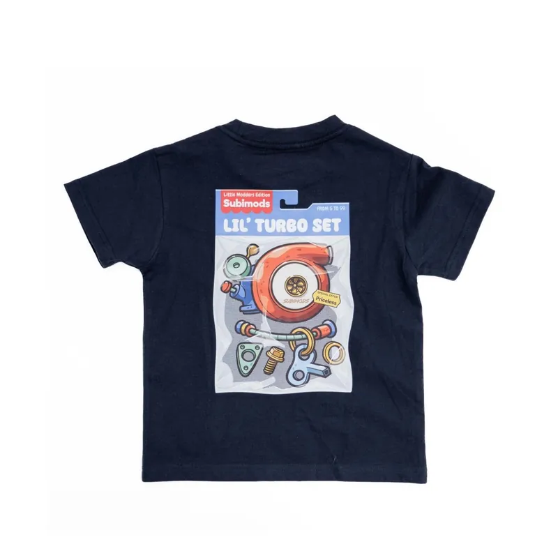 Hassle-Free Returns Subimods Official "Lil' Turbo Set" Kids Short Sleeve Shirt Ink Blue