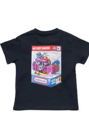 Subimods Official "My First Engine" Kids Short Sleeve Shirt Black Best Price