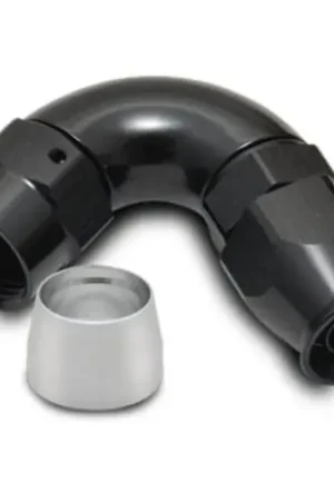 Vibrant Performance High Flow Hose End Fitting For Use w/ PTFE Hose -10AN 120 Degree Black Viral