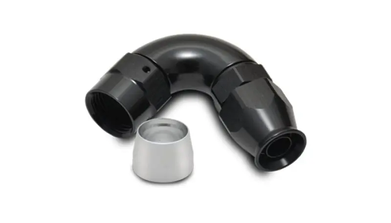 Vibrant Performance High Flow Hose End Fitting For Use w/ PTFE Hose -10AN 120 Degree Black Viral