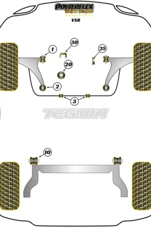 Top Pick Powerflex Black Series Front Wishbone Rear Bush Vauxhall Opel Corsa D