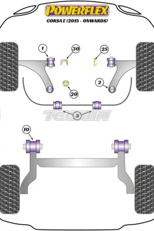 Powerflex Road Series Front Wishbone Rear Bush Vauxhall Opel Corsa E I Affordable