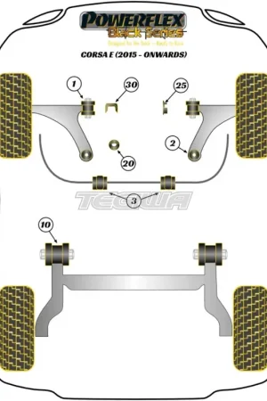 Powerflex Black Series Front Wishbone Rear Bush Vauxhall Opel Corsa E One Day Deal