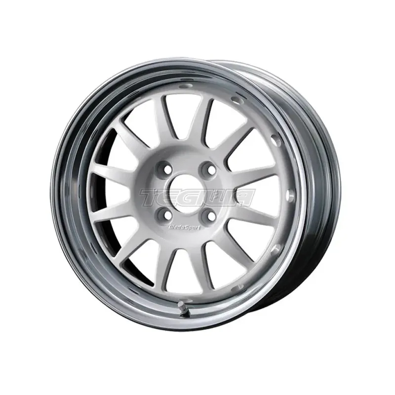 Final Sale WedsSport Racing Alloy Wheel 15x6.5 ET27-38 4x100 White 65mm CB