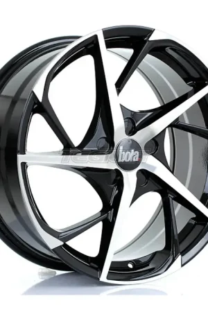 BOLA B18 Alloy Wheel 19x8.5 5x118 ET25 To 45 72.6mm CB Black Polished Secure Checkout