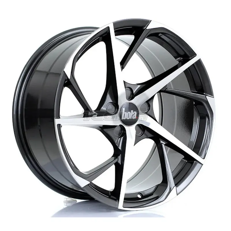 BOLA B18 Alloy Wheel 19x9.5 5x118 ET25 To 45 72.6mm CB Gunmetal Polish Money Back Guarantee