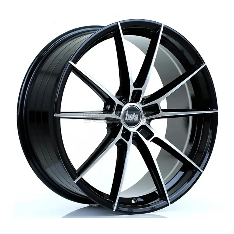 Direct From Factory BOLA B19 Alloy Wheel 20x8.5 5x100 ET40 To 45 72.6mm CB Gloss Black Pol