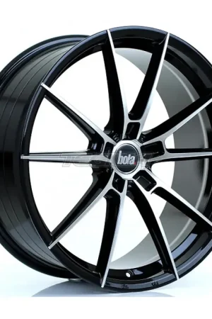 BOLA B19 Alloy Wheel 20x8.5 5x112 ET40 To 45 72.6mm CB Gloss Black Pol Free Returns
