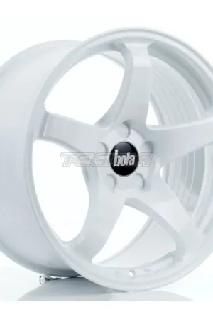 Fast Shipping BOLA B2R Alloy Wheel 18x9.5 5x108 ET30 To 45 72.6mm CB White