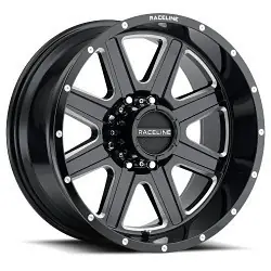 Raceline 940M Hostage 8x165.1 20x9 0 Black and Milled Low Price