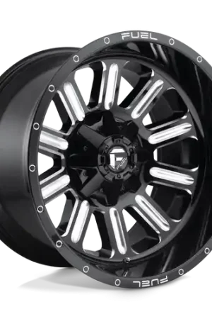 Authentic Fuel 1PC D620 HARDLINE 8X165.1 18X9 +20 GLOSS BLACK MILLED