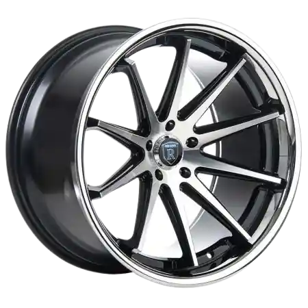 Rohana RFC10 5x112 22x10.5+22 Machine Black/Chrome Lip Hot Deal