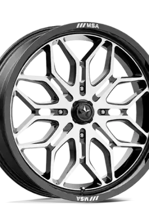 New Release MSA Offroad Wheels M47 SNIPER 4X137 18X7 +10 GLOSS BLACK MACHINED